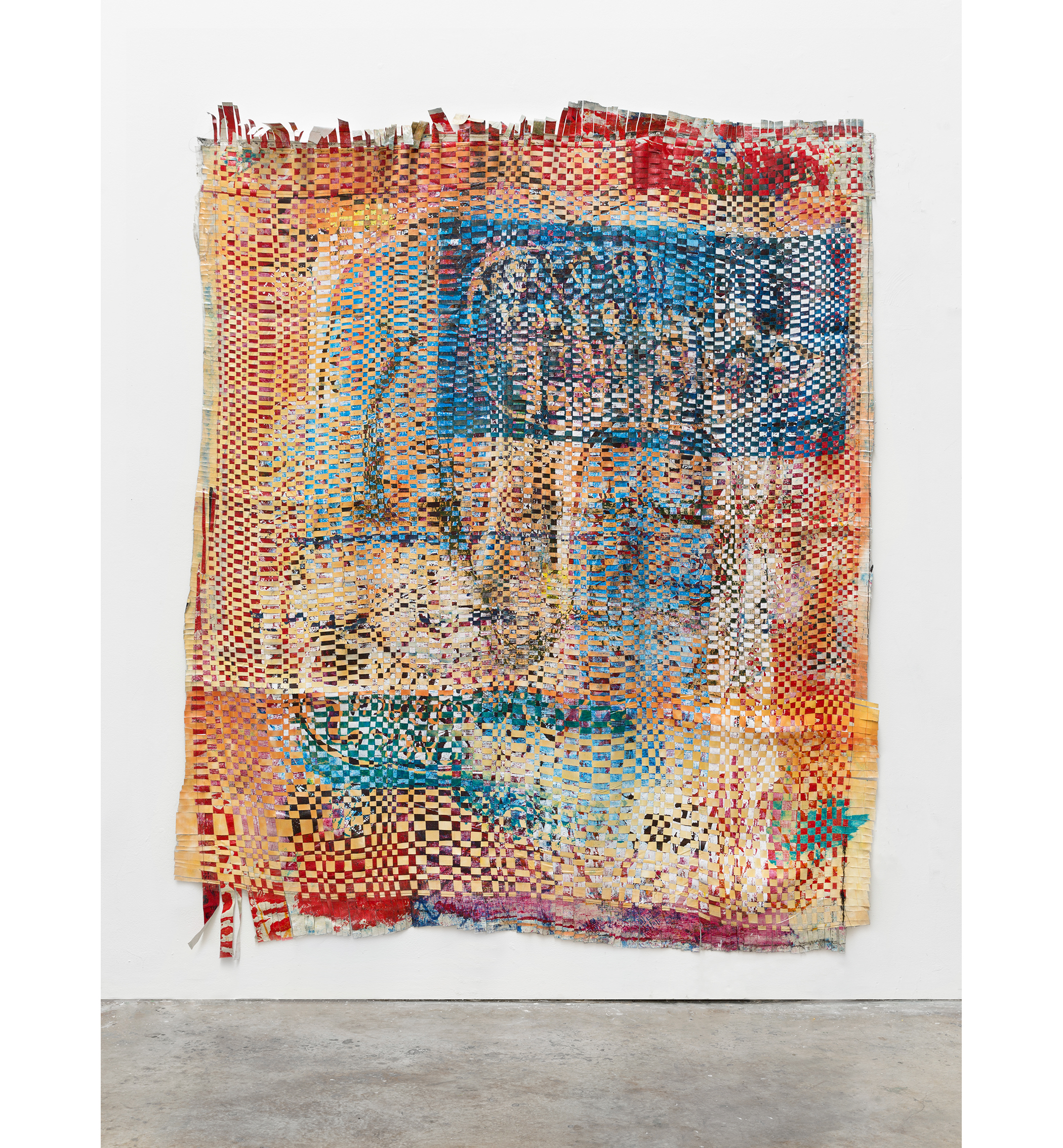 2015, oil & ink on rip-resistant billboard vinyl, 92'' x 78''