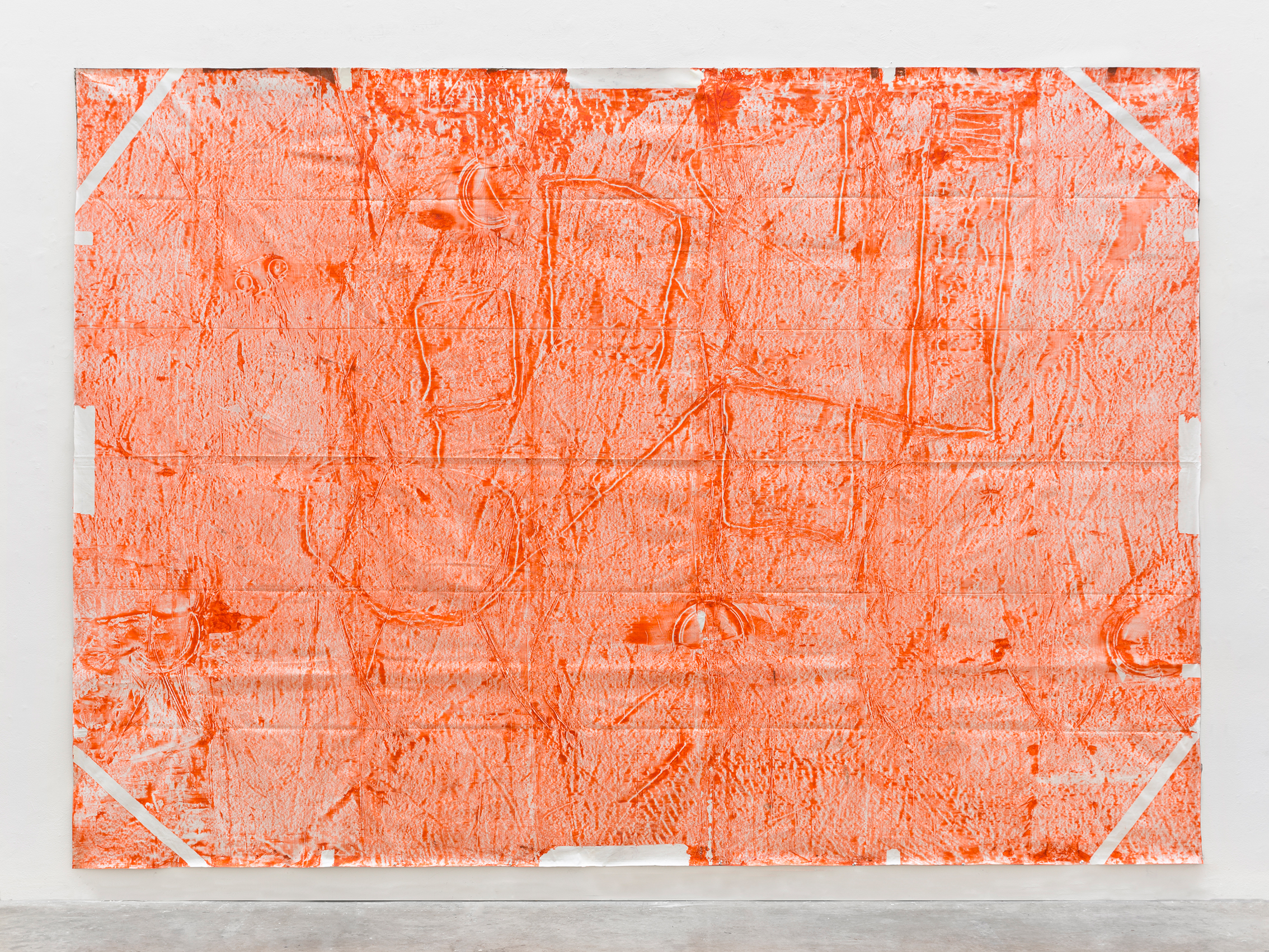 2015, acrylic & ink on rip-resistant billboard vinyl, 154'' x 110''